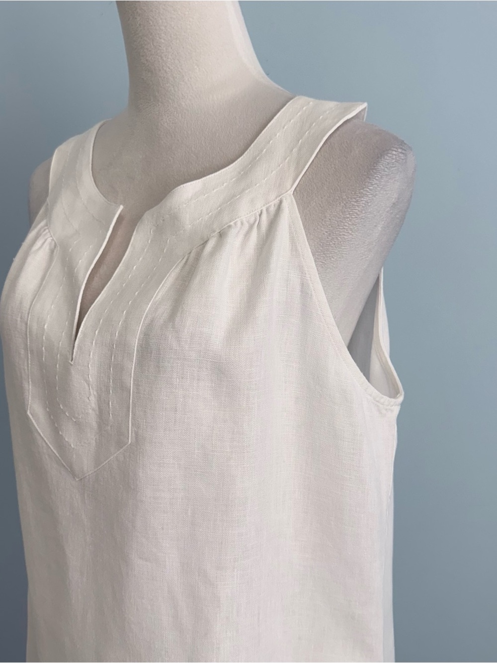 Tommy Bahama Women’s 100% Linen Sleeveless Shift Dress White Size L - Picture 4 of 10